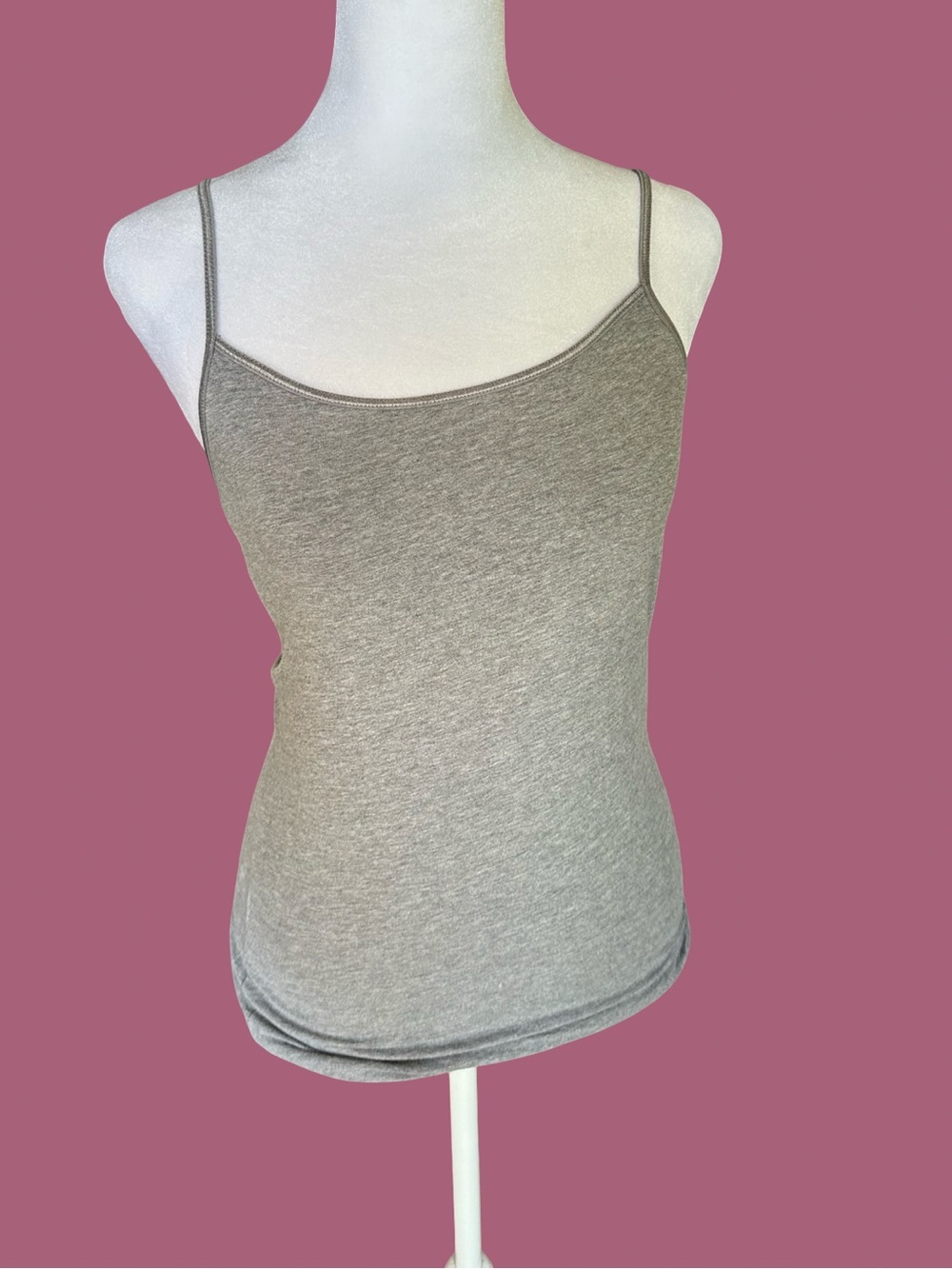 Lot of 3 Aeropostale & Mudd Blue floral, grey, black tank tops- 2 with lining - Picture 3 of 7